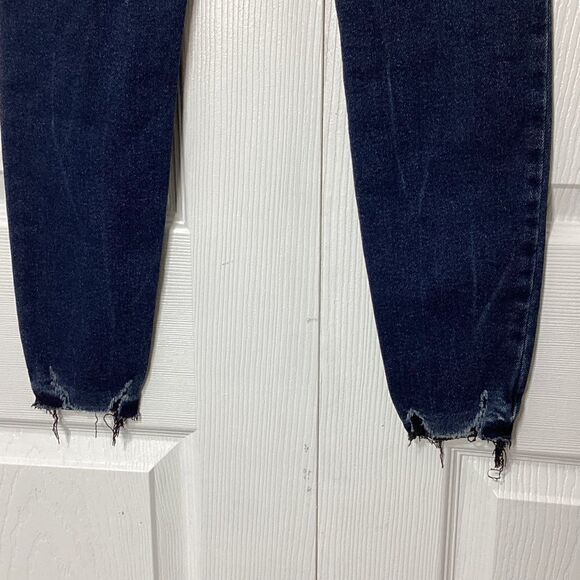 Old Navy Rockstar Super Skinny Mid Rise Raw Hem NWT Jeans Size 0 - Picture 7 of 13
